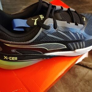Puma X-Cell Black and Blue Sneakers